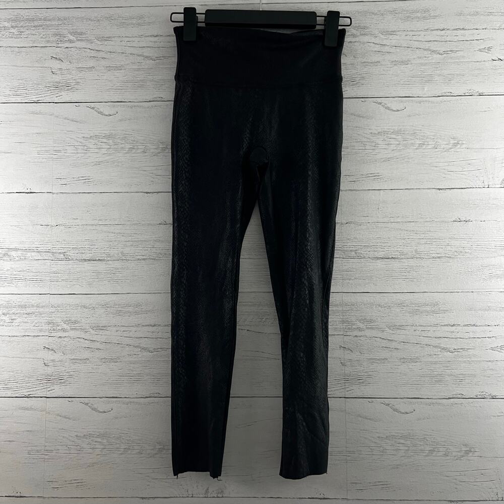 Spanx Black Faux Leather High Rise Leggings‎ Size S